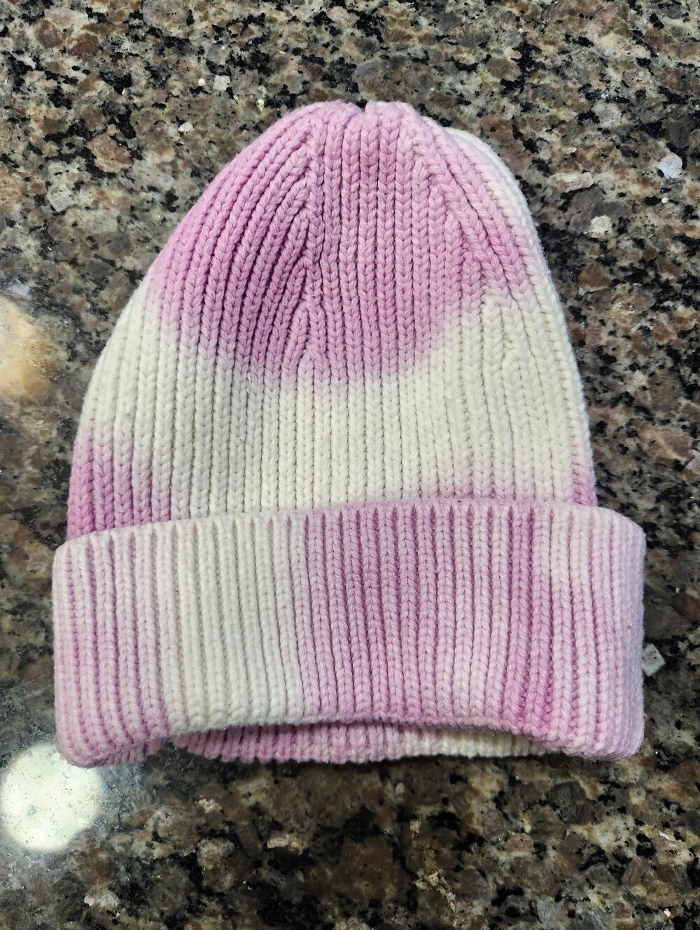 Pink and White GAP Beanie
